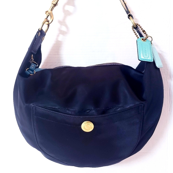 Coach Handbags - Coach 05J-117 Black Satin Hobo Bag